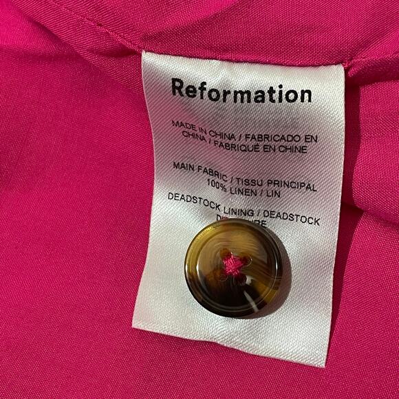 NWT Reformation Stacey Linen Blazer - Corvette Pink - XL - Picture 10 of 14